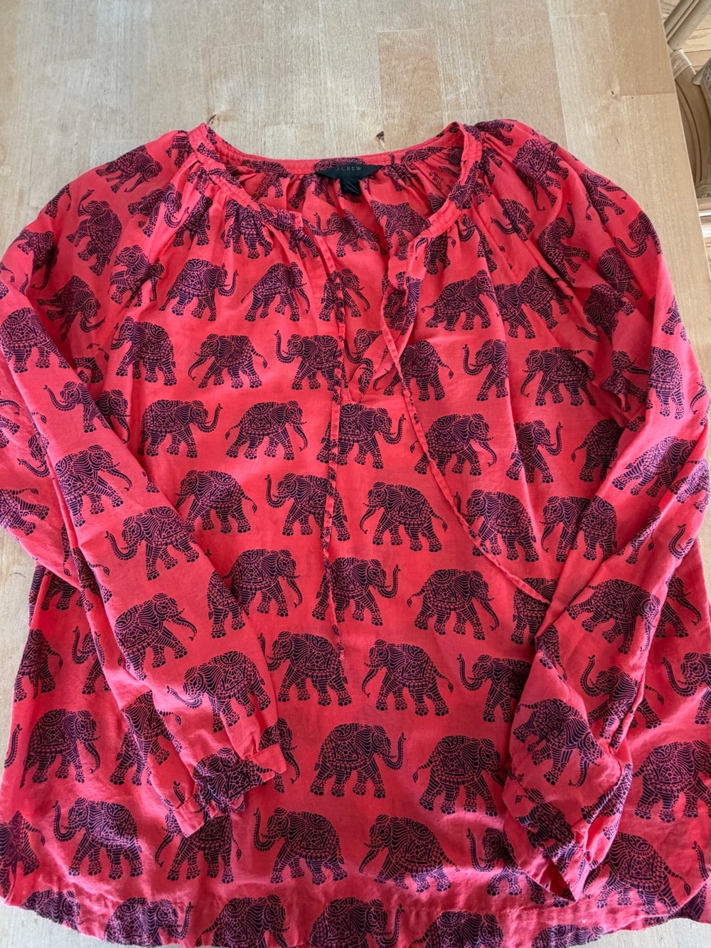 JCrew pink & navy popover